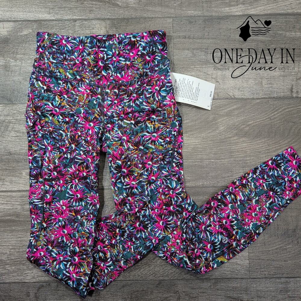 Lululemon Base Pace HR Tight 28 Brushed Floral Electric Multi NWT Size 6